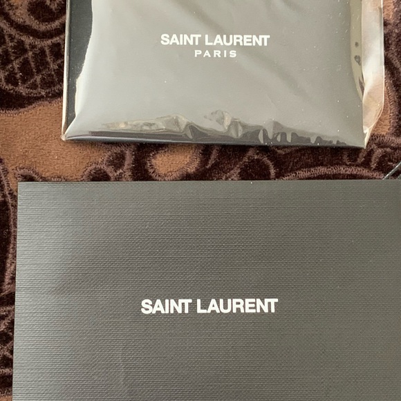 Saint Laurent Jamie Mini Quilted Wool Grey Crossbody Bag - Picture 8 of 8